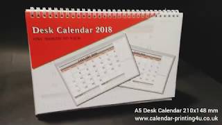 A5 Desk Calendar for year 2019 [upl. by Letisha]