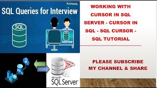 CURSOR IN SQL SERVER  SQL CURSOR  WHAT IS CURSOR IN SQL  SQL TUTORIAL [upl. by Aissyla]