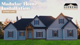 Stunning Custom Modular Home Assembly in 5 Modules  Supreme Homes [upl. by Ayerhs402]