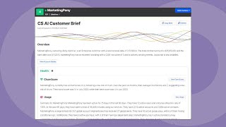 ChurnZero launches Customer Briefs powered by Customer Success AI™ [upl. by Hseham]