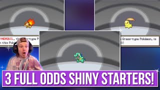 3 Full Odds Shiny Johto Starters HGSS Live [upl. by Nnaihs]