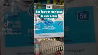 TEST LÉPONGE MAGIQUE DE CHEZ ACTION 🧽haulaction cleanwithme [upl. by Adnicul]