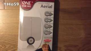 Unboxing of ONE FOR ALL Amplified Indoor Aerial [upl. by Hiller255]