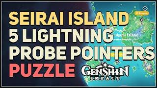 Seirai Island 5 Lightning Probes Electro Compass Pointer Puzzle Genshin Impact [upl. by Mauri480]