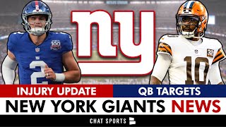 🚨 MAJOR Drew Lock Injury Update  Giants Free Agent QB Targets  New York Giants News [upl. by Joung]