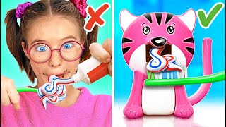 BATHROOM AND CLEANING HACKS FOR SMART PARENTS  Ideas For DIY Parenting Gadgets By 123 GO Like [upl. by Otnas]