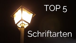 TOP 5  SCHRIFTEN für Filme amp Videos  Fonts for Films  Tipps ampTricks [upl. by Beane619]