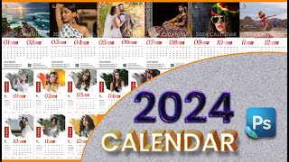 Wall Calendar 2024 Free Psd Templates  Free 2024 Calendar PSD Templates [upl. by Eidaj105]