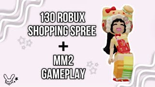 130 robux shopping spree  mm2 round [upl. by Courtland776]