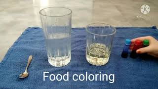 Oil Water and Food Coloring Fun Science Experiment [upl. by Lymann]