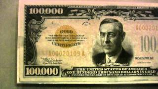 Real 100000 bill cash money with Woodrow Wilson  forget about Benjamins its all about Wilsons [upl. by Jarlen]