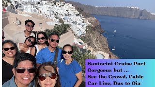 SANTORINI Cruise PortCable CarBus to OiaRoyal Carribean [upl. by Norha852]