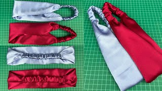 DIY headband  How to make Satin fabric headband Easy Make headband [upl. by Arv]