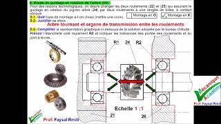 Guidage en rotation  exercice avec roulement à contact oblique BT [upl. by Cave723]