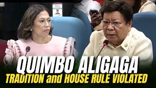 QUIMBO ALIGAGA sa TANONG ni Cong MARCOLETA TRADITION and HOUSE RULE VIOLATED NA [upl. by Immaj]