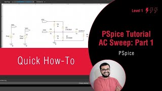 PSpice Simulation Tutorial AC Sweep Analysis Part 1 [upl. by Anilos]