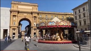 Piazza della Repubblica or Republic Square  Florence Italy  ECTV [upl. by Zebulen]