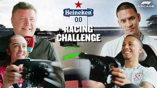 quotThey Are Cheating A Little Bitquot  West Ham Stars Take On The Heineken 00 F1 Racing Challenge 🏎 🏁 [upl. by Llehsyt443]