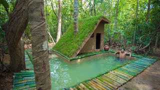 Building a Primitive House With the most Beautiful Around Bamboo Swimming Pool [upl. by Nehcterg488]