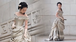 I Made a Victorian Bustle Gown and Wore it to New York Public Library [upl. by Harmaning]