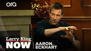 Aaron Eckhart On Working With Heath Ledger In quotThe Dark Knightquot  Larry King Now [upl. by Ahsilram486]