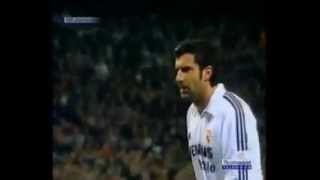 El Mono Burgos le ataja un penal con la cara a Figo Real Madrid vs Atletico Madrid [upl. by Bruno]