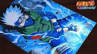 How to DrawquotHatake Kakashi with Chidoriquotstep by stepTutorialfor beginnersNarutoShippuden [upl. by Sila]