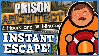 INSTANT PRISON ESCAPE CHALLENGE  PRISON ARCHITECT is a perfectly balanced game with no exploits [upl. by Misab]