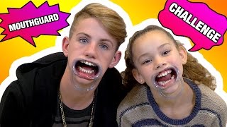 MOUTHGUARD CHALLENGE MattyBRaps vs Olivia Haschak [upl. by Nickolai]