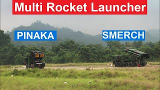 Indian Armys Pinaka amp Smerch Multi Rocket Launcher System in Action [upl. by Ocir]