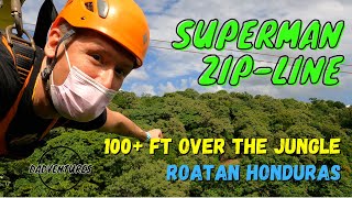 Face Down Zipline in Roatan Honduras [upl. by Arej]