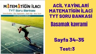 ACİL YAYINLARI MATEMATİĞİN İLACI TYT SORU BANKASI Basamak kavramı en büyük deger [upl. by Ytsirc]