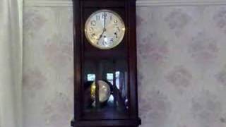 EDWARDIAN WESTMINSTER CHIME WALL CLOCK [upl. by Flaherty]