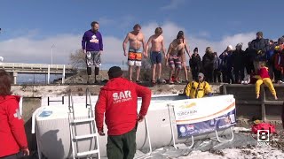 Polson residents take polar plunge to benefit Montana Special Olympics [upl. by Korwin]