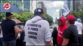 Trabajadores del Poder Judicial protestan por la recién aprobada Reforma Judicial [upl. by Suirtemed]