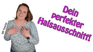 Halsausschnitt verkleinern  Nähen für Anfänger  DIY Tutorial [upl. by Nylcoj]