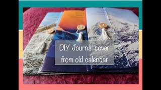 Upcycling old calendar  DIY Journal Covers from old calendar [upl. by Chellman]