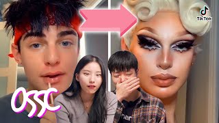 Koreans React To Drag Queens Transformation  𝙊𝙎𝙎𝘾 [upl. by Asena257]