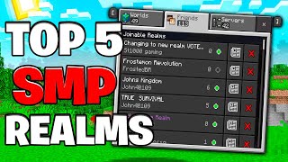 Top 5 REALMS For Minecraft Bedrock 121  REALM CODES [upl. by Nolyarb317]