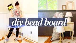 DIY Bead Board Wainscoting Bedroom Transformation  Lindsay Living [upl. by Adaline]