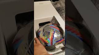 FIFA WORLD CUP QATAR 2022 AL RIHLA TRAINING MATCH BALL REPLICA ADIDAS SOCCER BALL UNBOXING [upl. by Atila353]