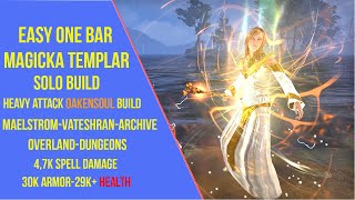 Easy One Bar Magicka Templar Solo Build for ESO Gold Road  Solo Magplar Build [upl. by Inalial]