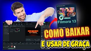 COMO INSTALAR O FILMORA 13 VERSÃO FREE 2024 PASSO A PASSO [upl. by Ynohtnad712]