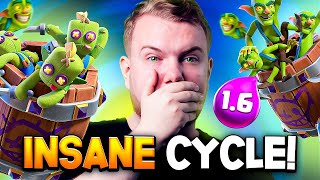 16 ELIXIR FASTEST BARREL CYCLE DECK IN CLASH ROYALE [upl. by Erdnuaed]