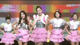 Tara  Bo peep Bo peep Korean classical music ver  SBS Inkigayo 인기가요 100103 [upl. by Lyons]