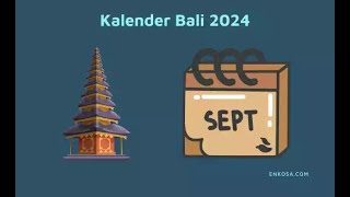 Kalender Bali September 2024 PDF Lengkap [upl. by Eadwine]