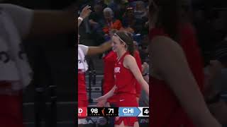 Caitlin Clark Leaves Game To Ovation During Huge Road Win Over Chicago Sky  Indiana Fever [upl. by Atinav]