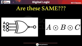 XNOR Gate Vs XNOR Function  3 Inputs XNOR gate  GATE EC 2010 GATE EC 2015  Digital Logic  NOTES [upl. by Eisenberg]