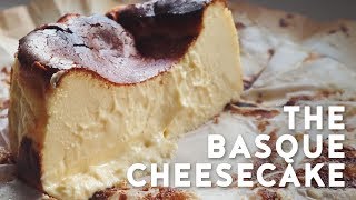 Basque Burnt Cheesecake Recipe  Creamy and gooey easy cheesecake [upl. by Irbmac]