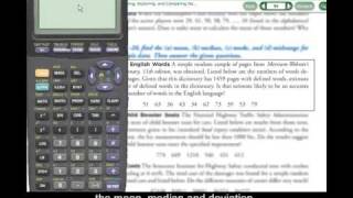 TI8384  Using 1 Var Stats to Find Mean and Standard Deviation [upl. by Olympe]